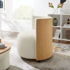 Modway Solis Boucle Accent Chair - Natural/Ivory-Plastic Foot Pins