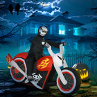 HOMCOM 6' Lit Inflatable Grim Reaper Halloween Yard Decoration-Made from weather-resistant, polyester cloth material 