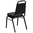 Flash Furniture HERCULES Trapezoidal Back Stacking Banquet Chair in Black Vinyl - Black Frame-Trapezoidal Back Design