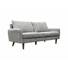 Brassex 3-Seater Jodie Sofa - Grey-Slim arm profile