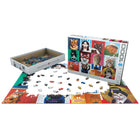 Eurographics Funny Cats Puzzle - 1000 Pieces-European blue board
