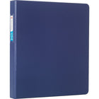 Staples Standard Binder with Label Holder and D-Rings - 1" - Blue-Ring resists gapping for smooth page turning