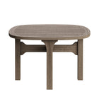 Modway Saratoga Square Outdoor Patio Teak Wood Side Table - Weathered Grey-9