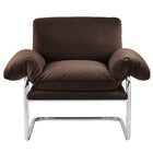 Modway Ansel Performance Velvet Accent Chair - Chocolate Brown-Assembly Required