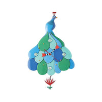 Enesco Allen Designs Pastel Coloured Peacock Pendulum Wall Clock-From the Allen Designs collection, created by Michelle Allen