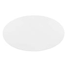 Modway Tupelo 48" Oval Dining Table - Gold White-Polished Gold Metal Pedestal Base