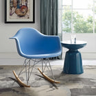 Modway Rocker Plastic Lounge Chair - Blue-PP plastic seat