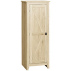 HOMCOM 48" H Kitchen Pantry Cabinet with Barn Door - Natural Wood-Four-tier layout maximizes vertical storage 