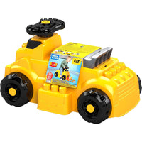 MEGA Bloks Cat Build 'N Play Ride-On Building Set-Building set includes 1 Cat ride-on vehicle with a free spinning steering wheel, 4 building surfaces and 10 big building blocks, designed to be durable