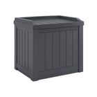 Suncast Small Deck Box with Storage Seat - 22 Gal. - Cyberspace-All weather resin construction provides water resistance and UV protection.