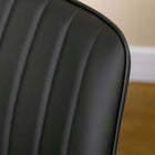 HOMCOM Dining Chairs, Upholstered in PU Leather for Kitchen - Black - Set of 2-Non-slip caps attached to the feet of the chair legs prevent scratches on the floor