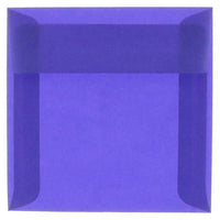 JAM Paper Square Translucent Vellum Invitation Envelopes - 6" x 6" - Primary Blue - 25 Pack (PACV517)-Color: Primary Blue