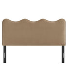Modway Athena Stain-Resistant Performance Velvet Full Size Headboard - Taupe-Assembly Required