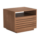 Zuo Slit Nightstand - Walnut-Colour: Walnut
