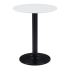 Zuo Alto Bistro Table - White/Black-Colour: White/Black