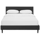 Modway Anya Full Bed - Black-Vinyl Padded Sturdy Plywood Base