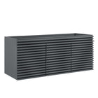 Modway Render 48" Double Sink Compatible Bathroom Vanity Cabinet - Grey-Mid-Century Modern Vanity