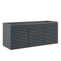 Modway Render 48" Double Sink Compatible Bathroom Vanity Cabinet - Grey-Mid-Century Modern Vanity