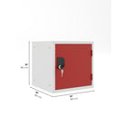 Ceha Canada 15" Cube locker - Red-SECURE CYLINDER LOCK: Includes a reliable cylinder lock with 2 keys for added security