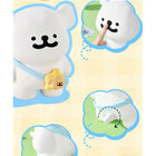 Yancang Maltese Cartoon Bluetooth Speaker and Desktop Ornament - White-Rotating tail controls volume for interactive fun experience