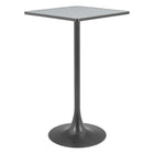 Zuo Spot Bar Table - Grey/Black-Faux Terrazzo MDF square shape tabletop