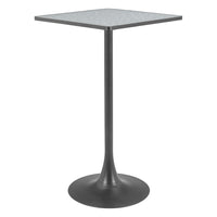 Zuo Spot Bar Table - Grey/Black-Faux Terrazzo MDF square shape tabletop