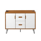 Modway Energize 48" Double Sink Compatible Bathroom Vanity Cabinet - Cherry/White-Sink Basin and Fixtures Not Included