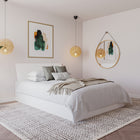 Nexera Storage Headboard - Queen Size - White-Perfectly matches various queen size beds from Nexera (sold separately)