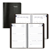 Blueline 13 Months Weekly/Monthly Academic Planner - July to July - 8" H x 5" W - Black - Bilingual-13 Months, July to July