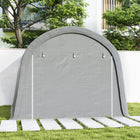 Outsunny Garden Storage Tent with Galvanized Steel Frame - 10' x 10' -Cover tension system helps the cover stay when wind blows
