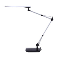 Bostitch Dual Swing Arm LED Desk Lamp - White-Long Reach - Extensive 49-Inch Arm Easily Clears Monitors And Other Objects