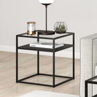 Hudson&Canal Ada 20"W Square Side Table - Blackened Bronze-Features easy assembly