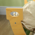 Qaba 3 in 1 Climbing Toy with Wooden Lader Acrh for Toddlers Climbing - Nature Wood-Colorful appearance attracts children's attention 