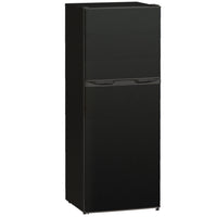 HOMCOM 4.6 cu ft  Mini 2 Door Fridge with Freezer - Black-Set the temperature with 7 thermostat settings to keep food fresh