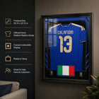Frameworth Official FIFA World Cup 2026 Italy Riccardo Calafiori Framed Replica Jersey - 25.75" x 33.75"-7