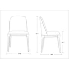 Manhattan Comfort Courding 20.9" Modern Faux Leather Upholstered Dining Chair - Tan and Walnut-Upholstered in Faux Leather with Foam Padding