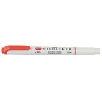Zebra Mildliner Double Ended Pen-Style Highlighter - Mild Red-Double ended: Bullet & Chisel Tip