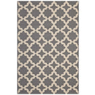 Modway Cerelia Moroccan Trellis Indoor/Outdoor Area Rug - 8 ft W x 10 ft L - Grey/Beige-Moroccan Trellis Area Rug