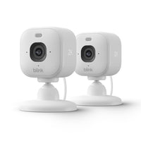 Blink Mini 2K+ Plug in Home and Pet Security Camera with with 2 cameras - White-See everything, miss nothing — With 2K video resolution, expansive coverage, and up to 4X zoom, you'll capture more detailed footage, even in challenging light conditions