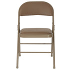 Flash Furniture HERCULES Series Double Braced Beige Vinyl Folding Chair-Padded Metal Folding Chair