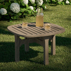Modway Saratoga Square Outdoor Patio Teak Wood Side Table - Weathered Grey-Weather-Resistant Water-Based Finish