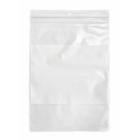 KL Rubber Resealable Polyethylene Bag With White Id Block & Hang Hole - 4 Mil - 9” x 12" - 1000 Pack-Offset lip design with durable zipper for easy opening and secure closure