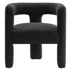 Modway Kayla Boucle Upholstered Armchair - Black-Weight Capacity: 330 lb
