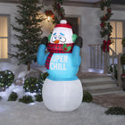 GEMMY Airblown Inflatable Christmas Animated Shivering Super Chill Snowman - 72"-Includes stakes and tethers