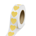 JAM Paper Outdoor Weatherproof Labels - Heart Shaped - 2 x 2 - Light Gold - 125 Labels/Roll-Colour: Light Gold Polyester | Make your mail stand out with colourful shipping address labels.