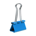 JAM Paper Colourful Binder Clips - Medium - 1 1/4" - Blue - 15 Pack-Binder clips' strong hold keeps stacks of loose paper securely fastened together, without the risk of slipping or falling out