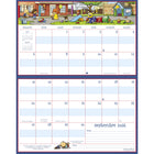 MotherWord 2025-2026 Magnetic Family Fridge Calendar - 9-1/2" H x 15" W - French-Super strong magnets for fridge hanging