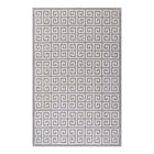 Modway Freydis Greek Key Area Rug - 8 ft W x 10 ft L - White/Light Grey-Greek Key Area Rug