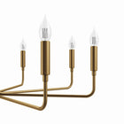 Modway Rekindle 8-Light Chandelier - Satin Brass-Professional Installation Required