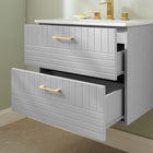 Modway Daybreak 24" Bathroom Vanity - Light Grey/White-WALL-MOUNT BATHROOM VANITY - Mounting directly to your wall, this vanity refreshes a bathroom while saving ample floor space. Fixtures not included. Dimensions: 24"L x 18.5"D x 19"H